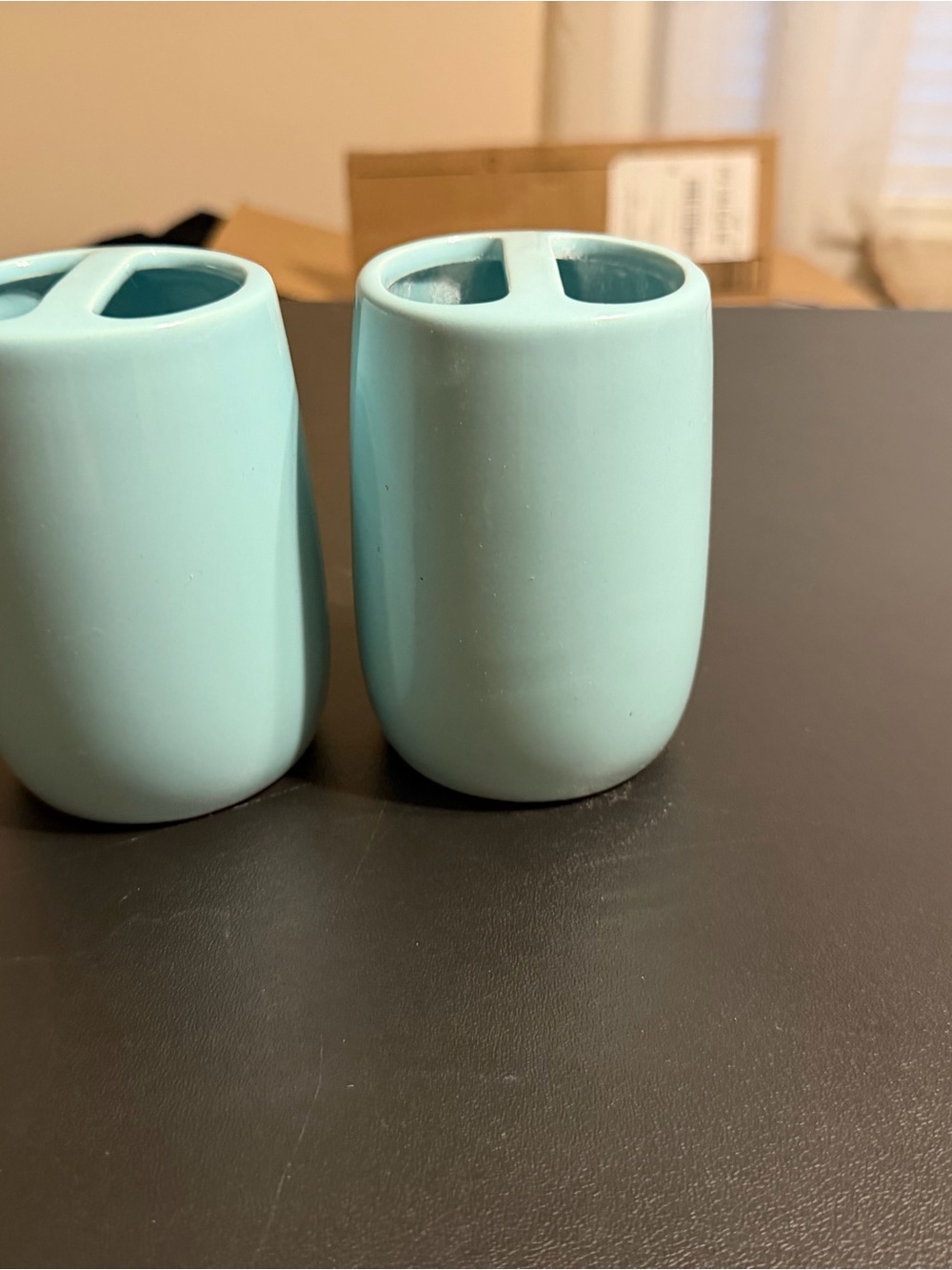 Aqua Ceramic Toothbrush Cup